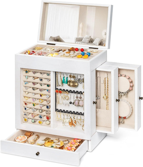 Women's Jewelry Box with Glass Window