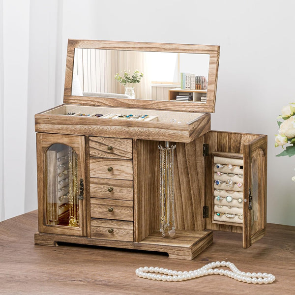 Women's Jewelry Box, Wooden Jewelry Organizer