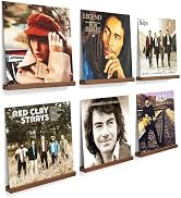 Emfogo Vinyl Record Shelf Wall Mount, 6 Pack Album Record Holder Wall