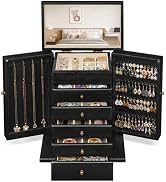 Emfogo Wooden Jewelry Box for Women