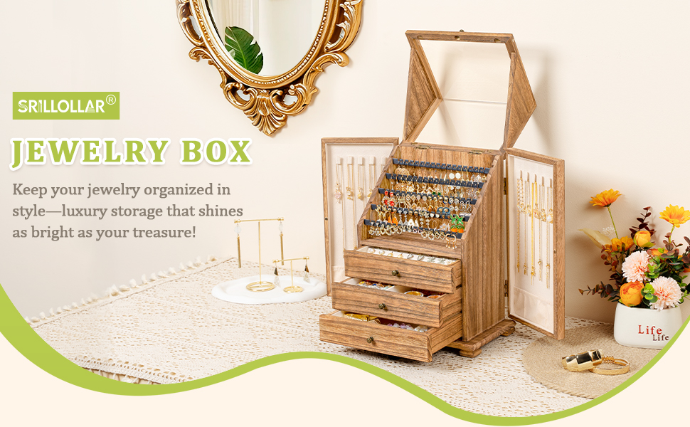 jewelry box organizer jewelry boxes for women earring holder organizer for girl