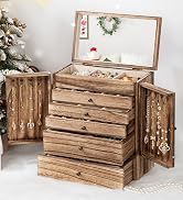 Emfogo Wooden Jewelry Box for Women