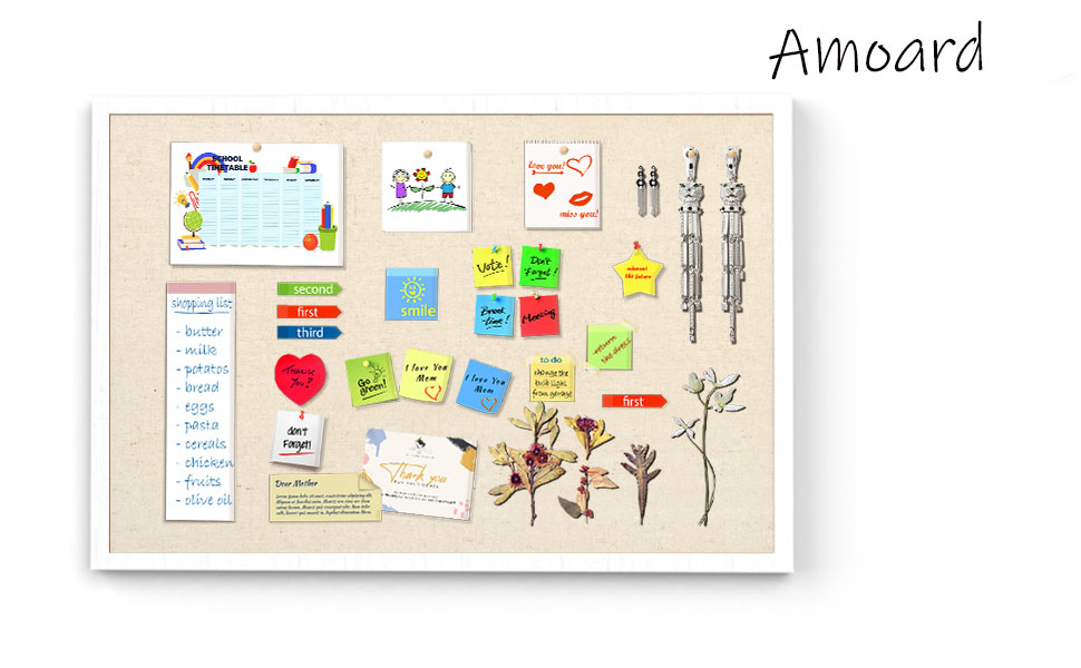 Linen Cork Bulletin Board