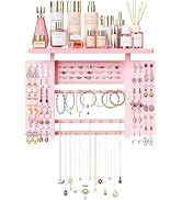 Emfogo Jewelry Organizer Hanging Wall Mounted Jewelry Holder