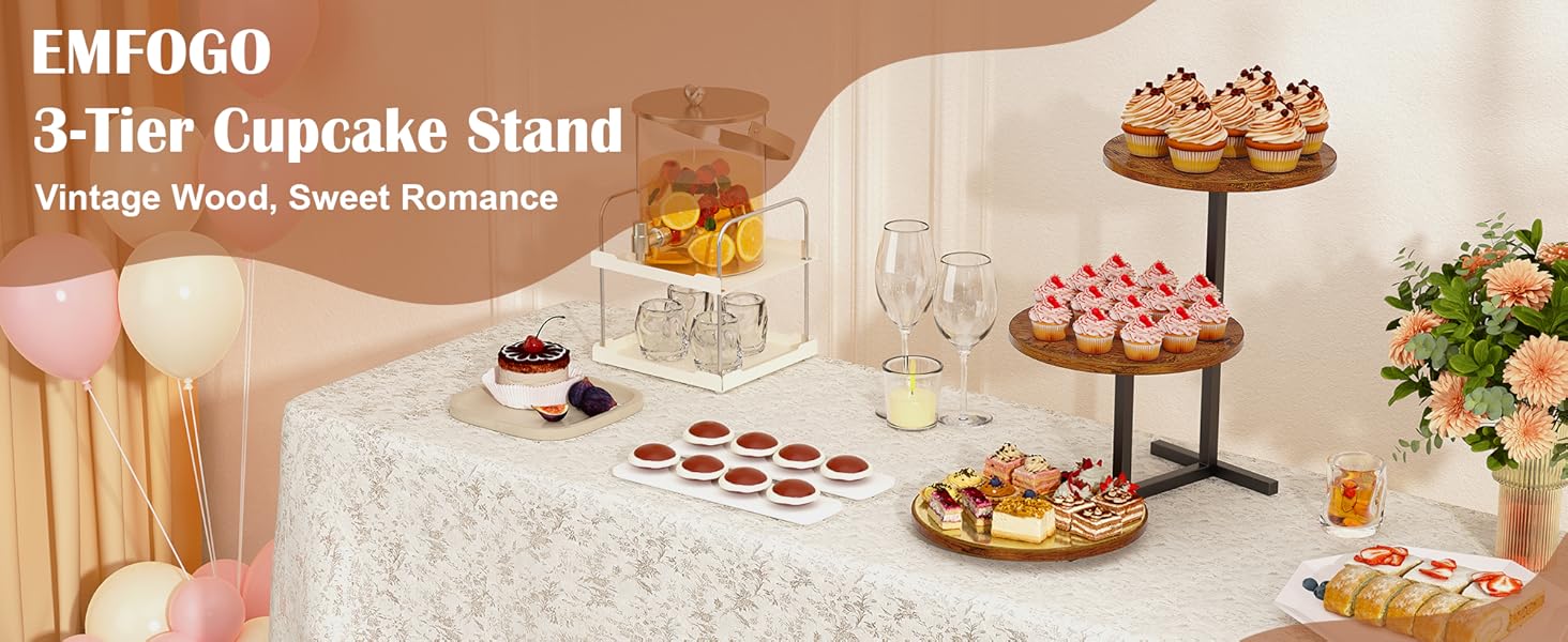 wooden cupcake stand