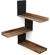 Miratino Corner Wall Shelf Rustic Wood Corner Floating Shelves Wall Mounted Decor for Bedroom