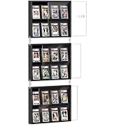 Emfogo Card Display Case, 3 Pack Trading Card Display with Clear View