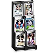 Emfogo Card Display Stand (2 Pack), Wooden 3 Tier Sports Graded Card Display