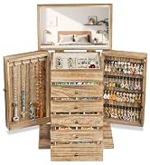 Emfogo Wooden Jewelry Box for Women