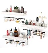Miratino Jewelry Organizer Hanging Jewelry Holder Rustic Wood Wall Mounted Jewelry Storage for