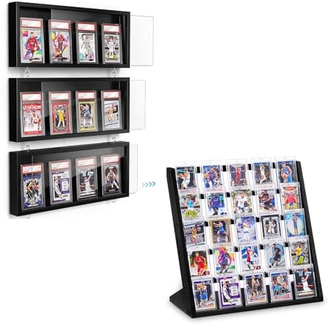 Rustic Trading Card Display Frame & Stand Bundle