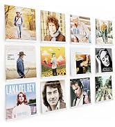 Emfogo Vinyl Record Shelf Wall Mount, 12 Pack Album Record Holder Wall