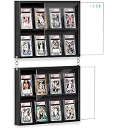 Emfogo Card Display Case, 2 Pack Trading Card Display with Clear View