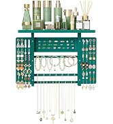 Emfogo Jewelry Organizer Hanging Wall Mounted Jewelry Holder
