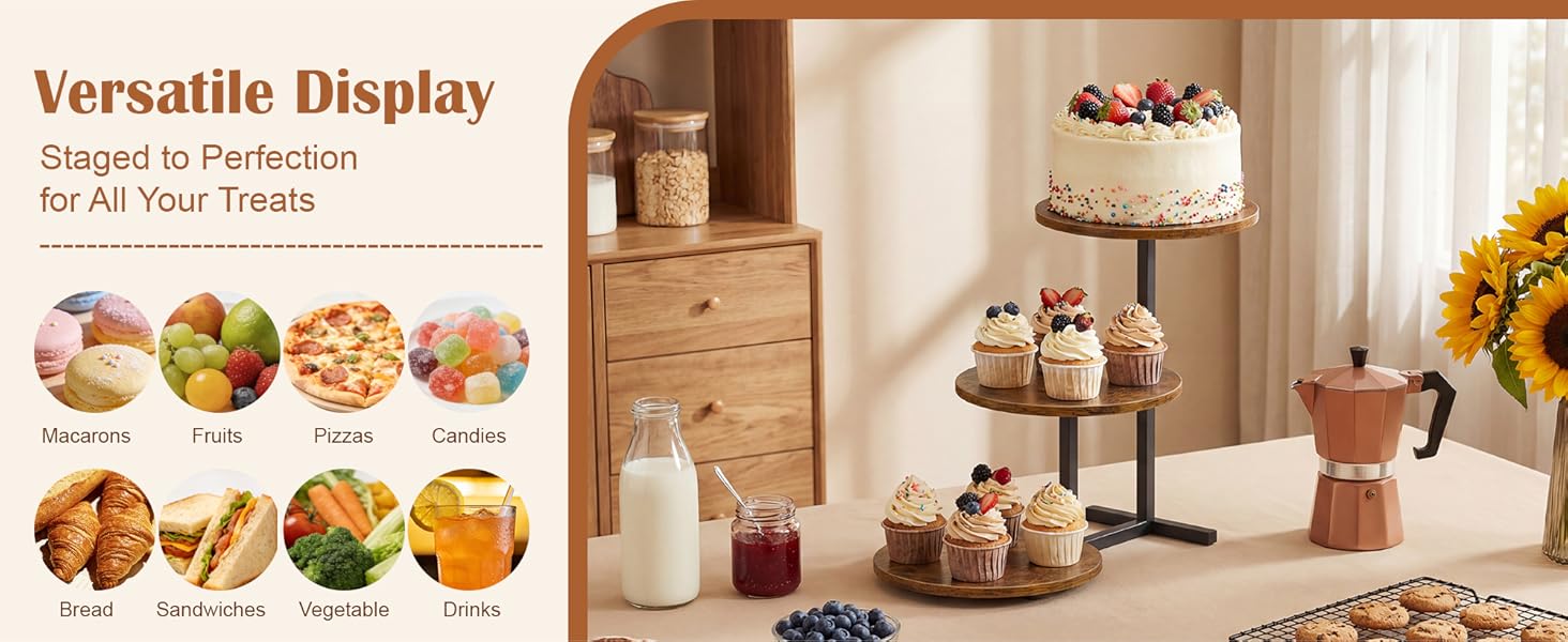 tiered tray stand