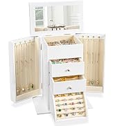 Emfogo Synthetic Leather Jewelry Box Organizer