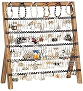 Emfogo Earring Holder Organizer, 6 Tier Earring Display Stand with 285 Holes & 6 Bracelet Rods