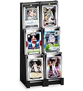 Emfogo Card Display Stand (2 Pack), Wooden 3 Tier Sports Graded Card Display