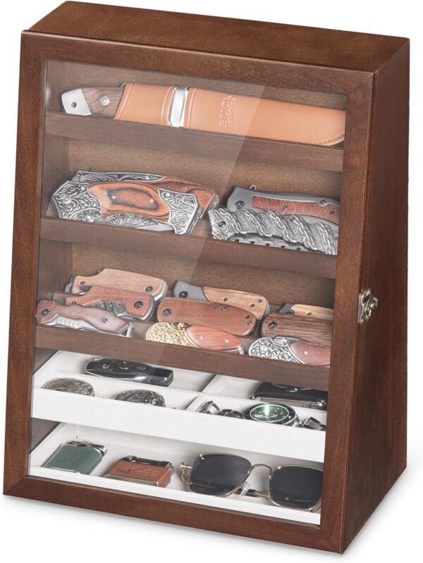 Dustproof Pocket Knife Collection Case, Holds 28 Folders