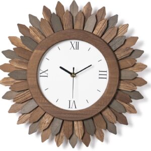 Tricolor Boho Mirror & Wall Clock Set