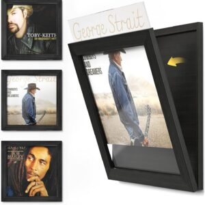 Front-Opening Vinyl Record Frame 3-Pack, 12x12 LP Album Cover Display