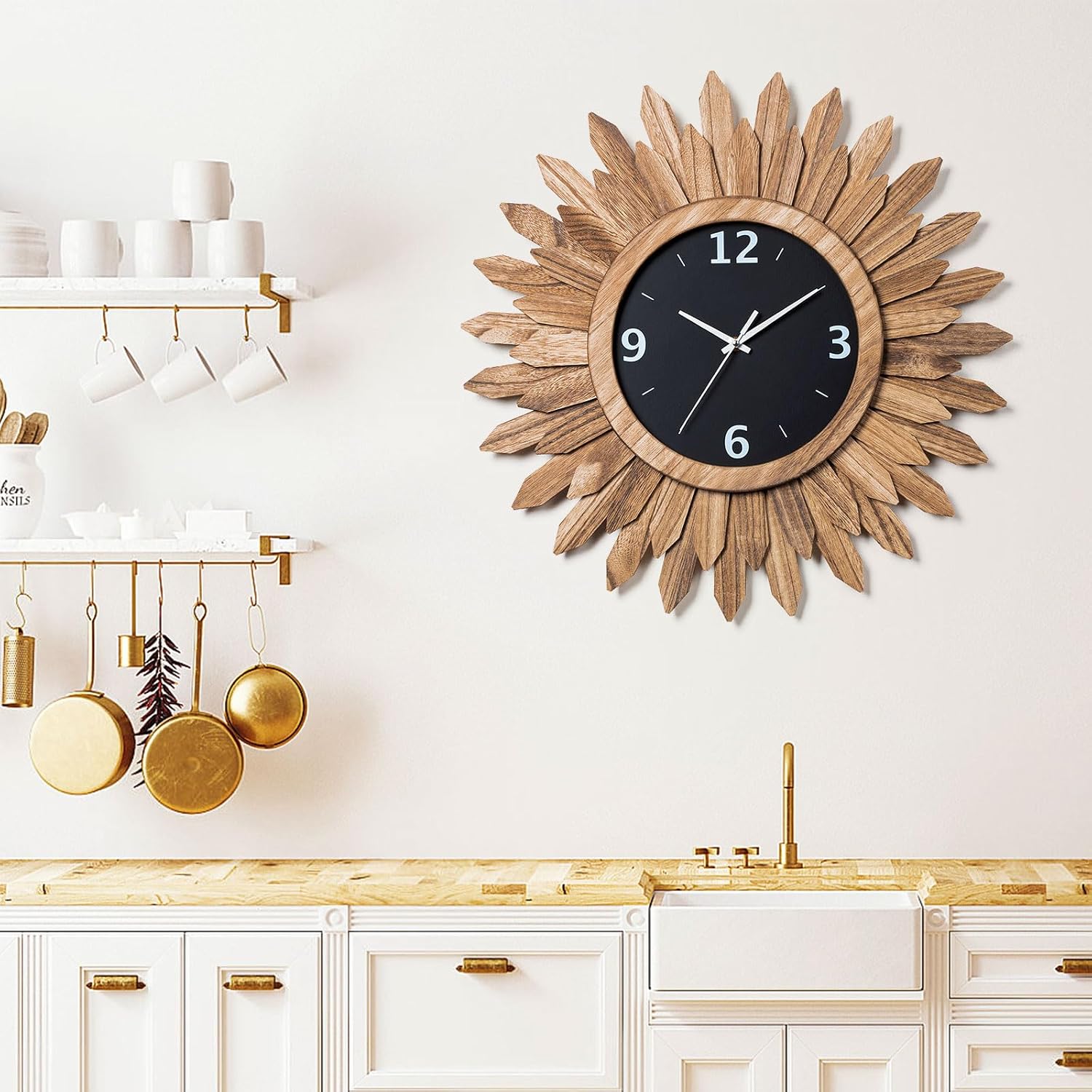 12 & 21 Inch Boho Wall Clocks Combo - Image 8
