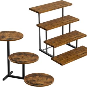 3 & 4 Tier Wooden Cupcake Stands Bundle