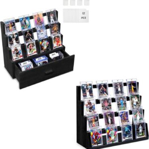 4-Tier Card Display Stand & Wooden Case Bundle