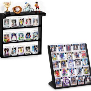 Black Wall Card Display & Tabletop Stand Bundle