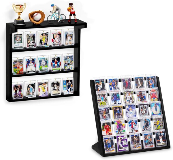 Black Wall Card Display & Tabletop Stand Bundle