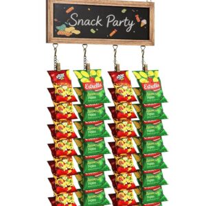 Hanging Wooden Chip Display Rack for Potato Snack Bags