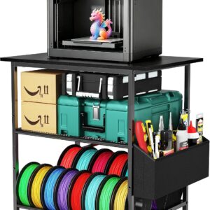 3-Tier 3D Printer Stand with Filament Rack & Tool Bag