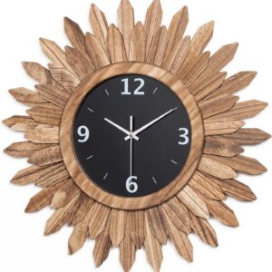Boho Mirror 12in & Wall Clock 21in Combo