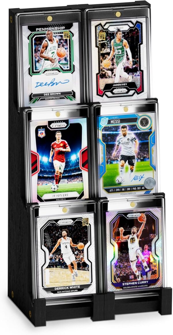 3-Tier Wooden Graded Card Display Stand 2-Pack