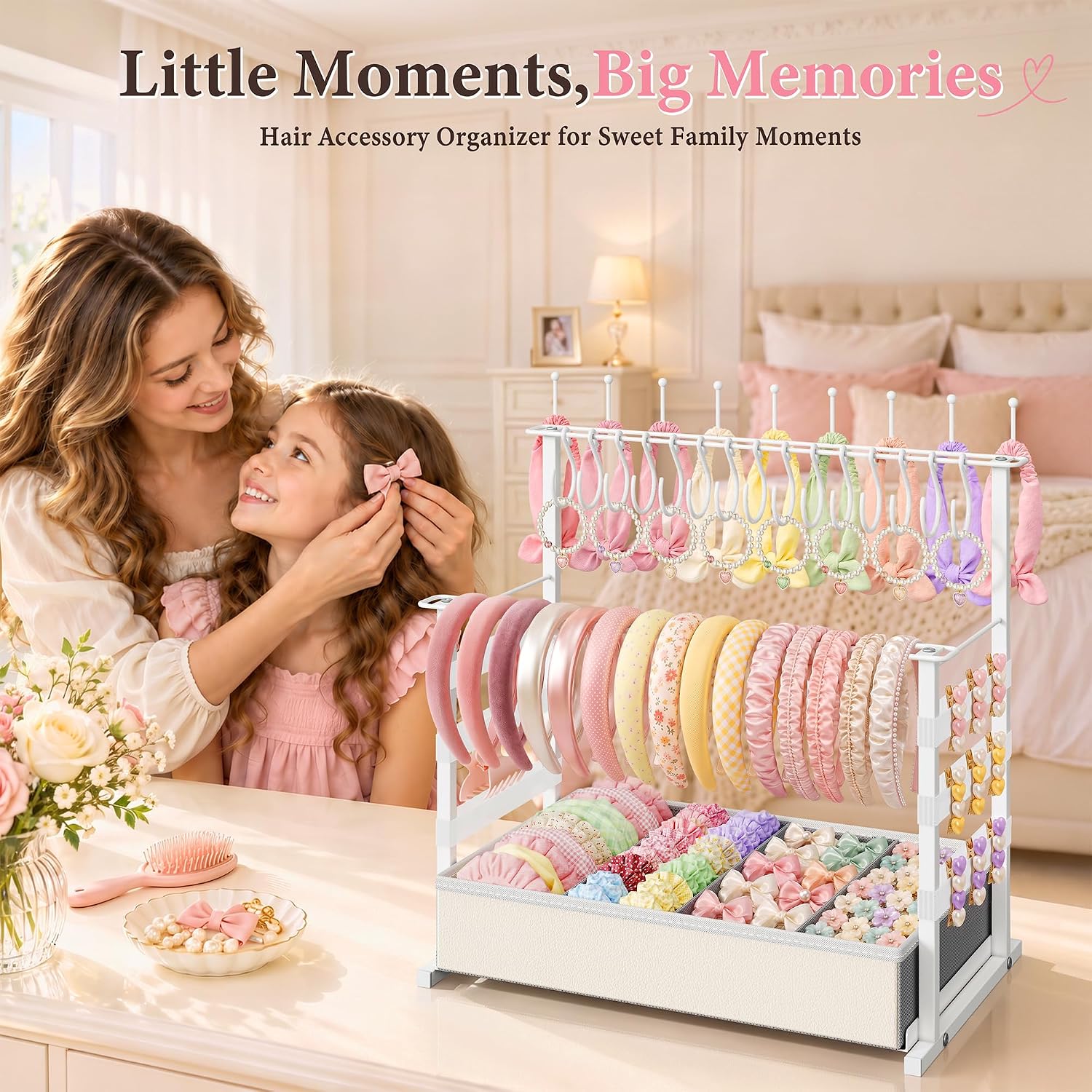 Adjustable Metal Headband Holder, Large Hair Accessory Organizer for Girls - Image 5