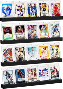 4-Pack Trading Card Display Shelf for Wall, 20-Slab Capacity