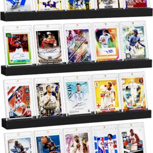 4-Pack Trading Card Display Shelf for Wall, 20-Slab Capacity