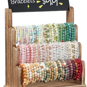3-Tier Bracelet Display Stand with Sign Board for Vendors & Craft Shows