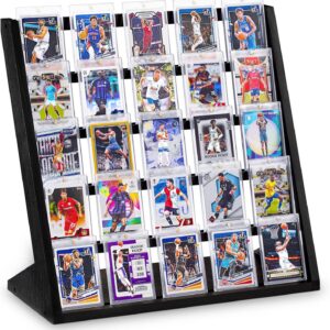 5-Tier Graded Sports Card Display Stand, Holds 25 Slabs