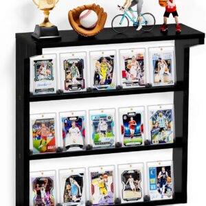3-Tier Wall Trading Card Display, Holds 12 Graded Slabs