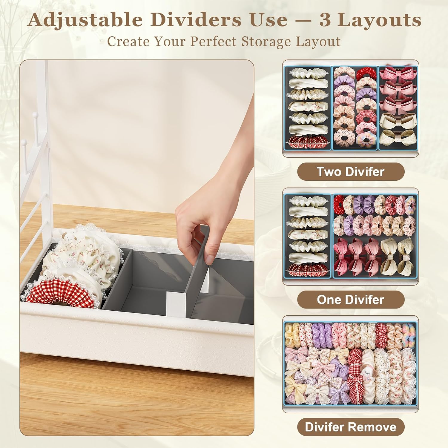 2-Tier Headband Holder Stand, Hair Accessories Organizer for Girls - Image 2