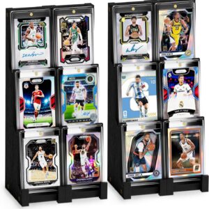 3-Tier Wooden Graded Card Display Stands, 4-Pack