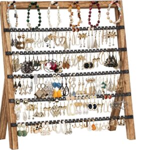 6-Tier Earring Holder Stand with 285 Holes & Bracelet Rods