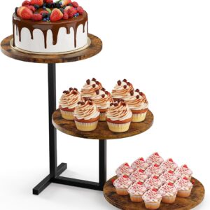 3-Tier Wooden Cupcake Stand, 24-Count Dessert Tower