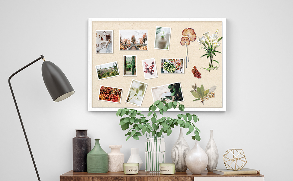 Linen Cork Bulletin Board