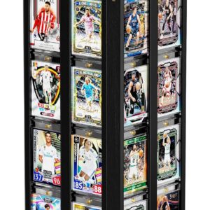 Rotating 4-Sided Trading Card Display Tower for 32 Slabs