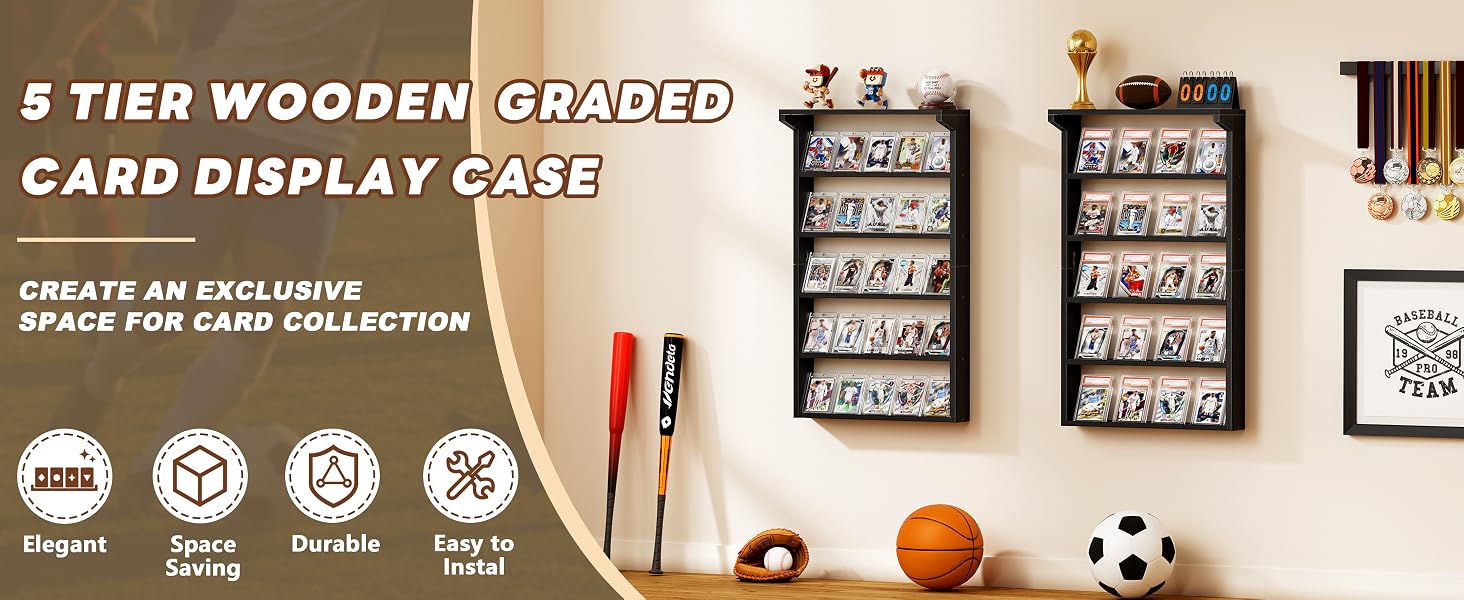trading card display for wall