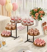 Emfogo 3 Tier Cupcake Tower Stand for 24 Cupcakes, Wooden Tiered Tray Stands