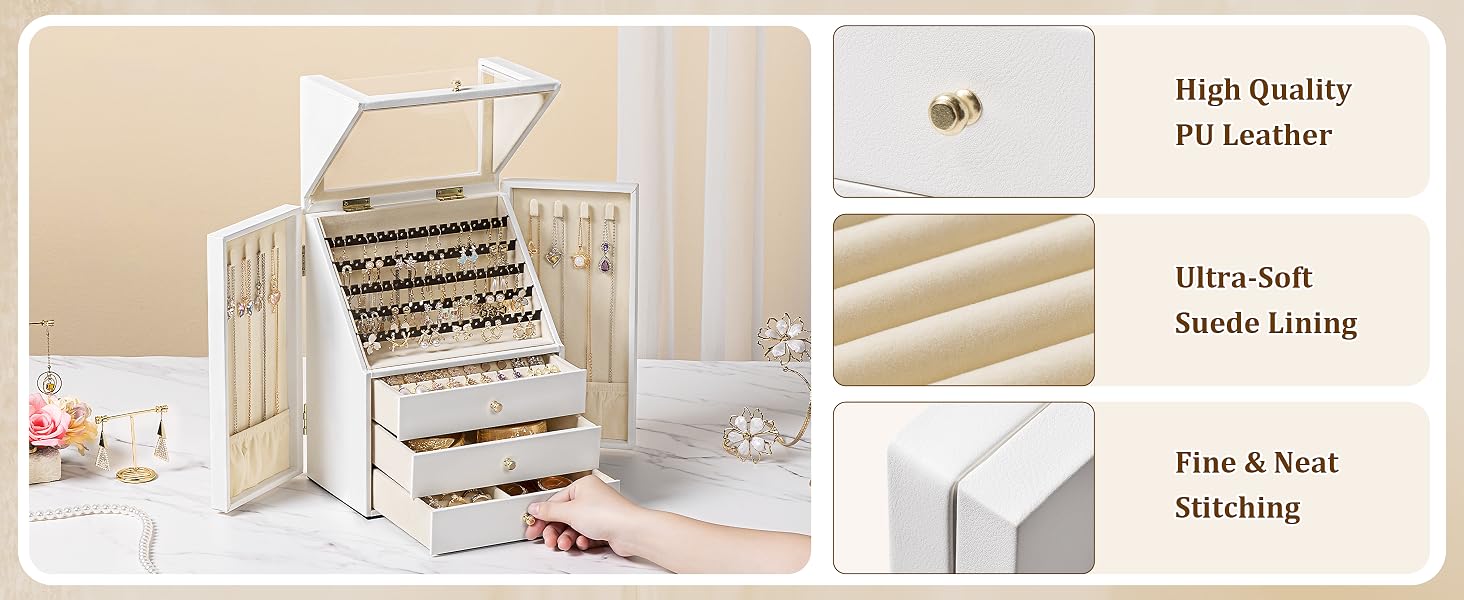 Srillollar Jewelry Organizer Box for Women