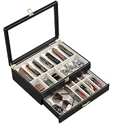 Emfogo Pocket Knife Display Case for Collection of 18-24 Folding Knives